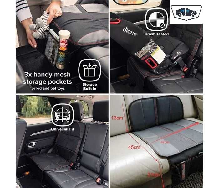 Протектор за седалка Automat, Защита от детско столче, Черен, 88x47см