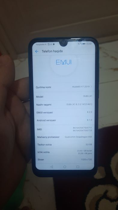 Redmi 9a va huawei y7 sotiladi