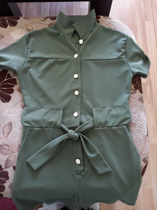 Дамски зелен летен гащеризон