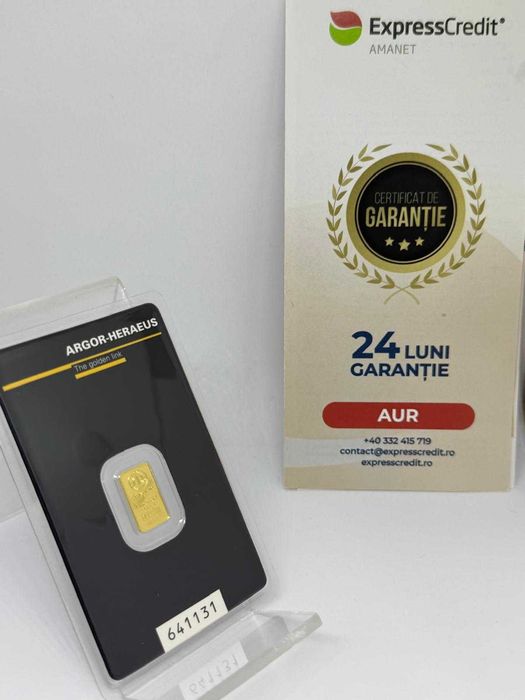 Lingou Aur 24K 1g (AG1 Alexandru B55781.2) - Garantie 2 ani!