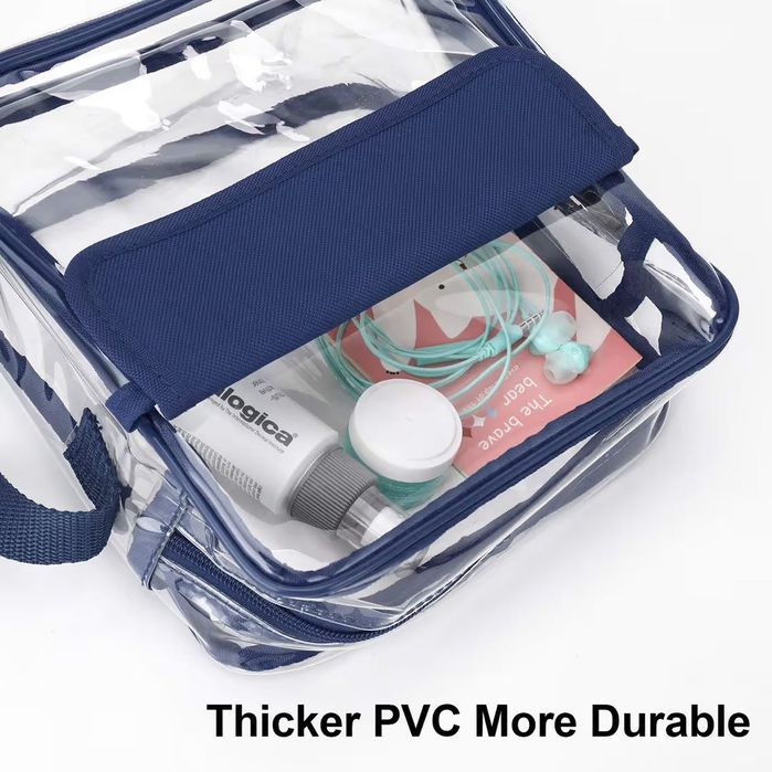Geantă Crossbody Transparentă Impermeabilă Curea Reglabilă – Albastră