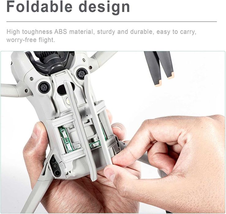 Сгъваем колесник ZLYLVRC с LED светкавица за DJI Mini 4 Pro Drone