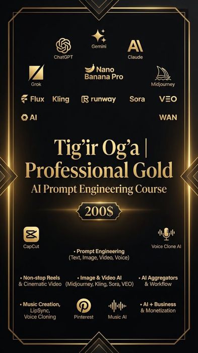 Ai Sun'iy Intellekt Kursiga yozilib Ultra Akkauntni tekinga oling...