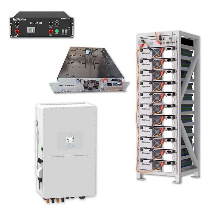 Хибриден трифазен инвертор 50 kW deye с високоволтови батерии dyness