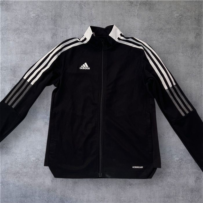 Оригинално детско спортно горнище Adidas, черно, размер 152