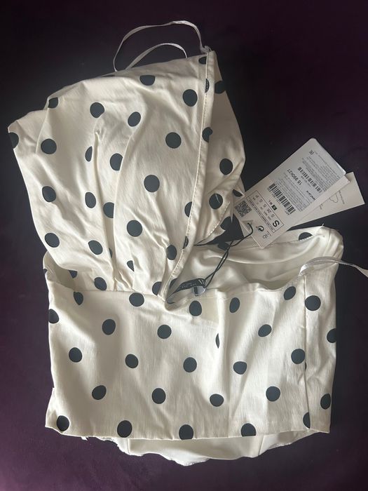 Топ в горошек (Zara)