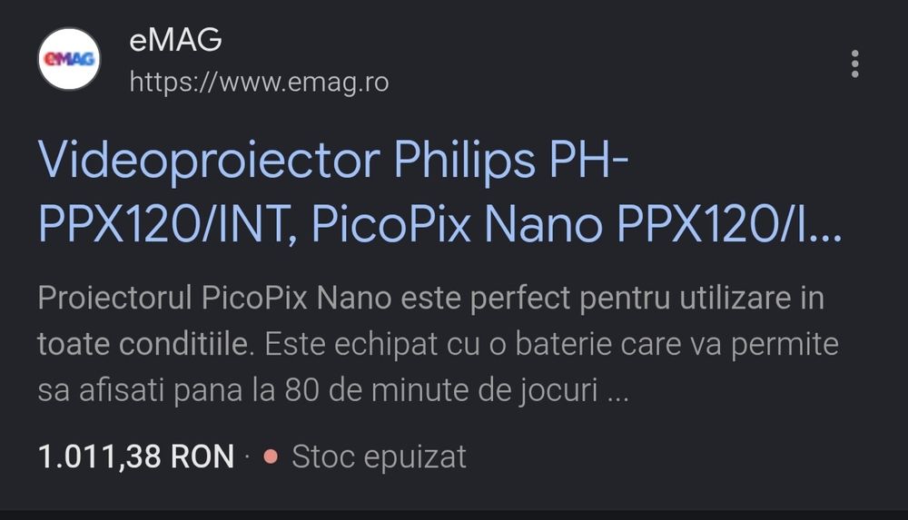 Philips picopix nano