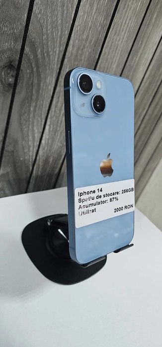 iPhone 14 - 256GB Albastru cu Factura + Garantie - Husa + Folie cadou