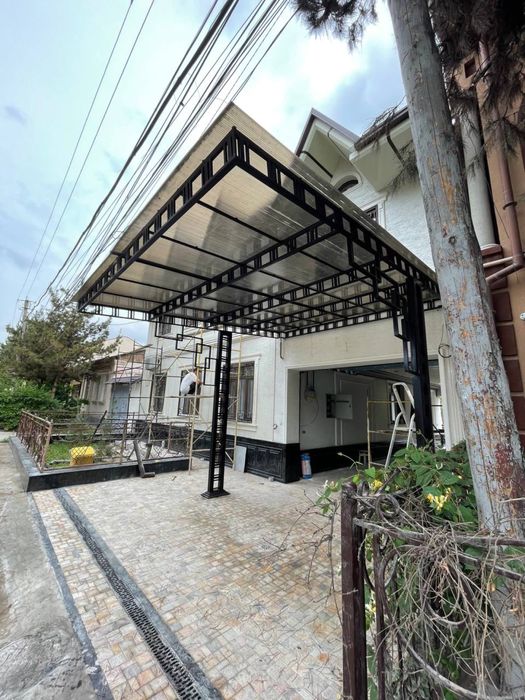 Навес Хай тек,Ковка,Перила