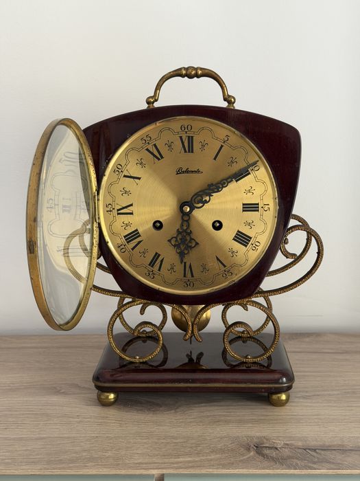 Ceas vintage Belcanto mecanic cu cheie – ceas de șemineu 33 cm, decor elegant