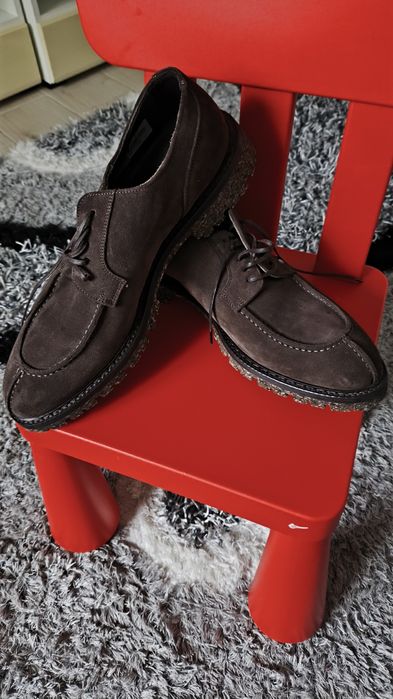 Pantofi Canali tip derby maro