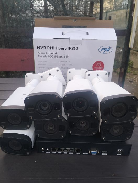 Sistem supraveghere cu 8 camere de exterior