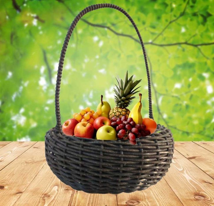 Корзина плетёная из искусственного ротанга 5 литров