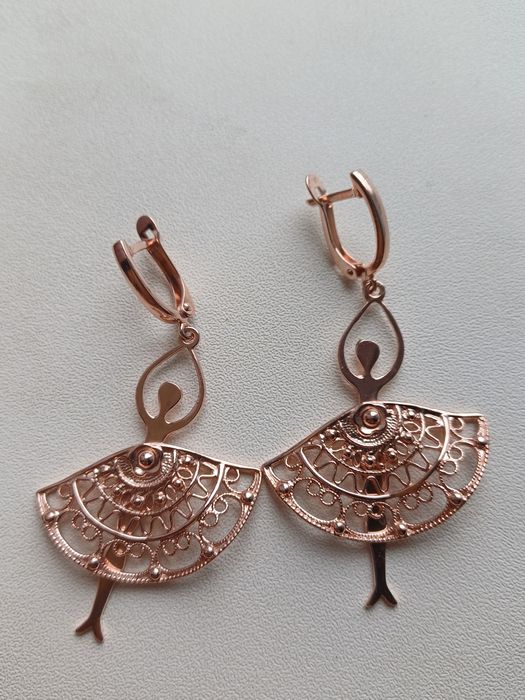 Серьги и подвеска 585 пробы