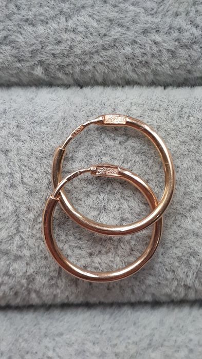 серьги золото ссср завод печать со звездой,585-п,весь -0.96-грам