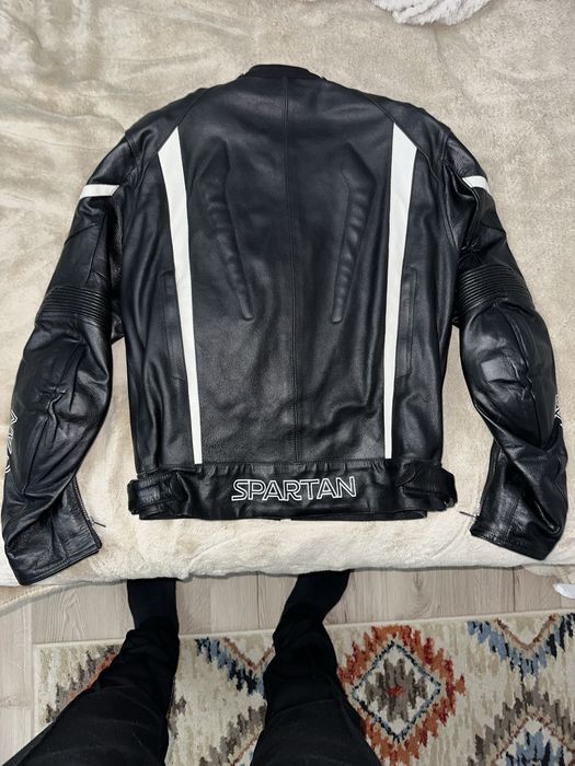 Geacă moto Spartan LJ14S din piele naturală, mărimea M, stare foarte bună