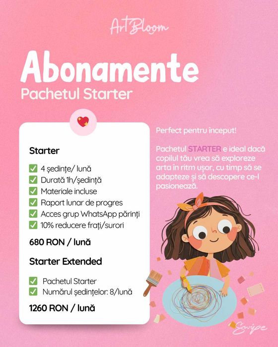 Cursuri de artă pentru copii