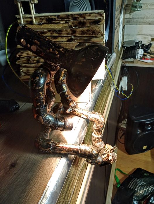 Индустриална настолна лампа Ръчно изработена  от Вик Части