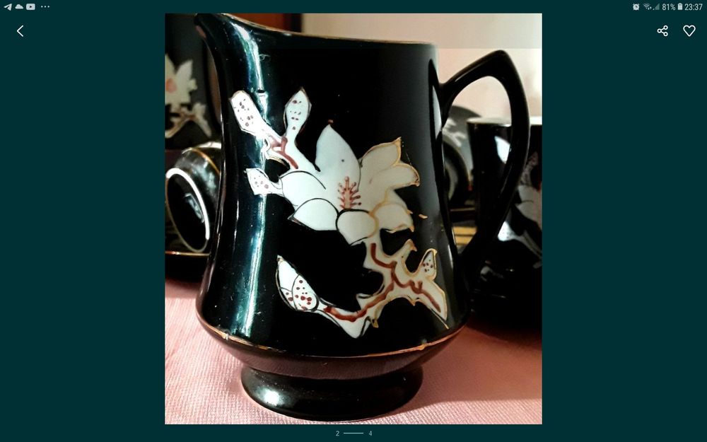 Антикварный китайский чайный сервиз " магнолия" середины 20 века