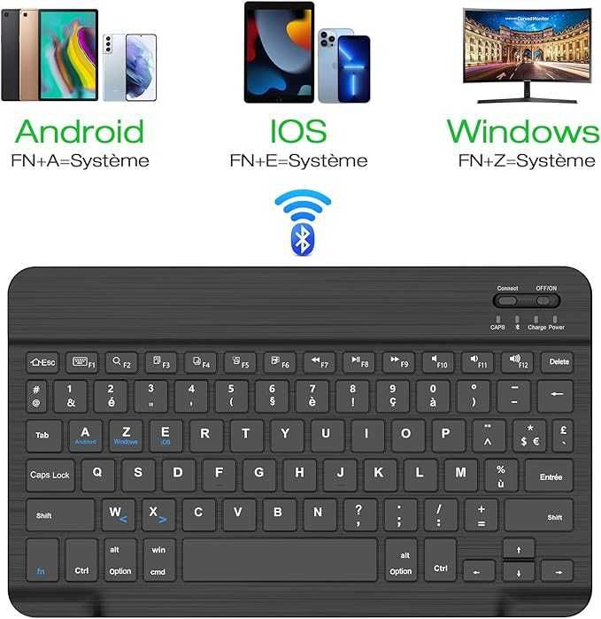 Безжична Bluetooth клавиатура за iPad, iPad Air/Pro, Samsung, Xiaomi