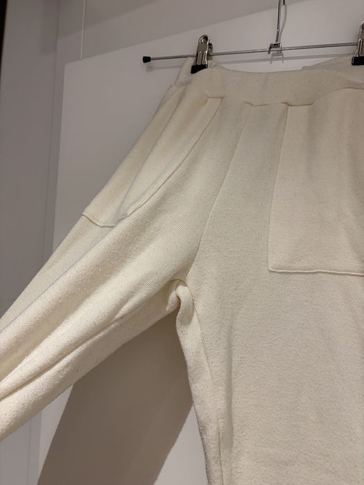 Бял спортен плетен компелкт Zara, размер С