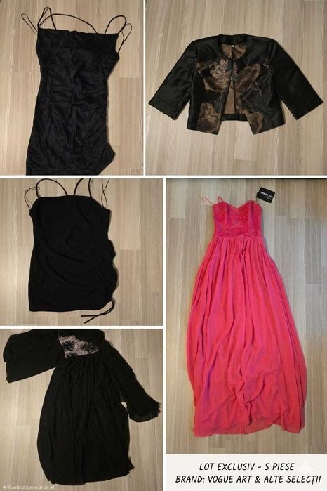 Lot haine damă S/M/L- 10 rochii +blănițe + bolerouri + genţi - lichida
