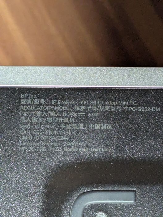 HP Prodesk 600 G4 mini PC  |  heatsink din cupru