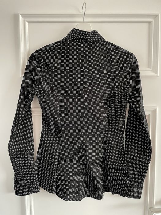 Дамска черна риза на точки, размер 38