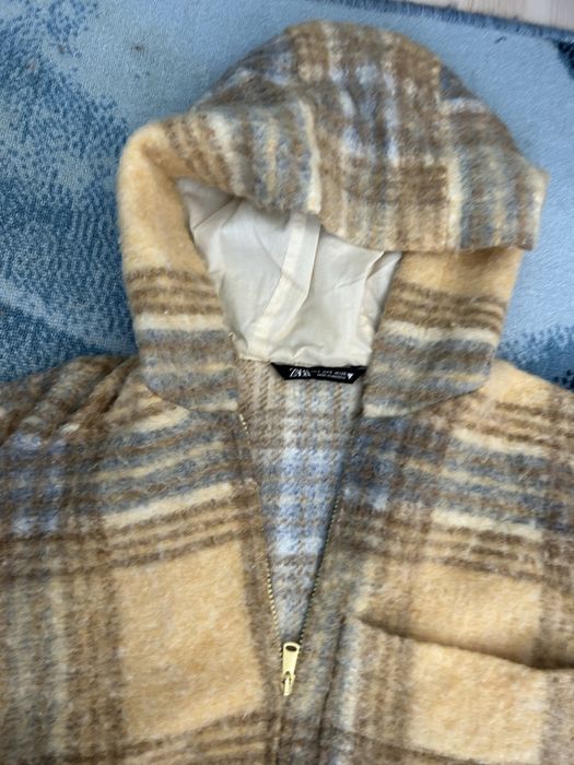 Zara Кариран въленен суичър жълто/синьо/сиво