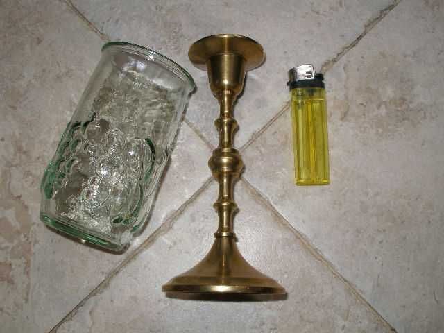 Свещник Ваза-Бронз Стъкло