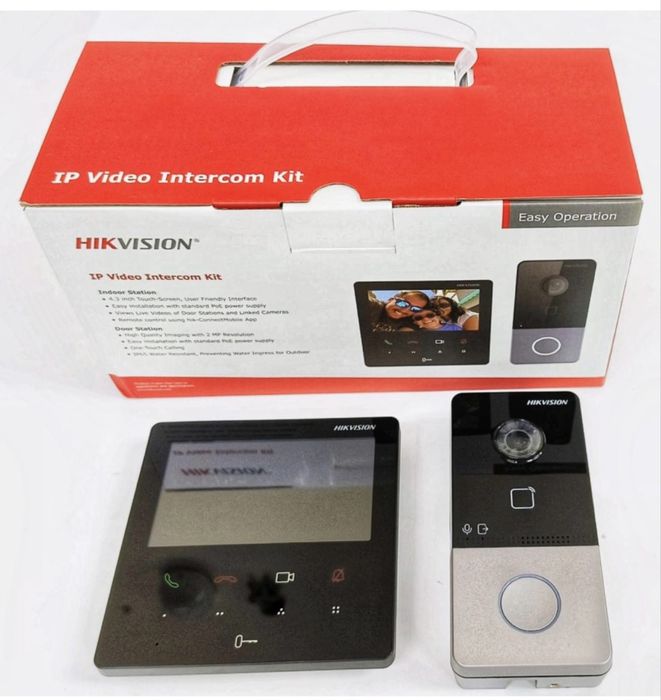 Hikvision Видеодамвфон DS-KIS204T (O.STD)  . Для дома.