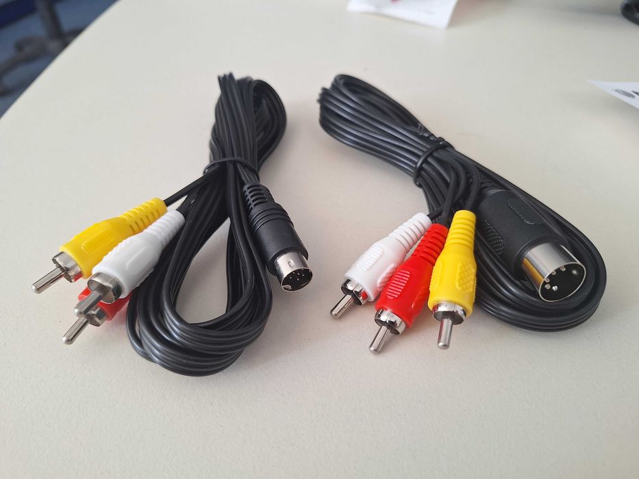 3RCA 1.8m AV Audio Video Cable for SEGA Mega Drive Genesis 1, Drive Genesis 2, Drive Genesis 3