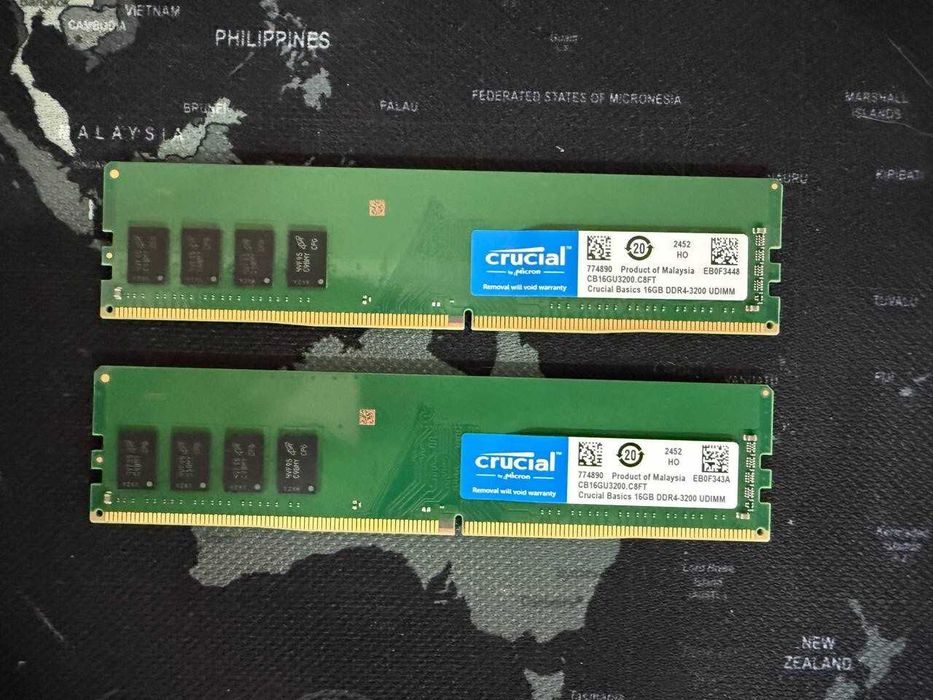Crucial DDR4 32GB (2×16GB) 3200MHz - Dual Channel комплект