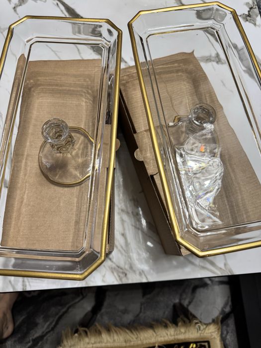 Ваза для фруктов стеклянная