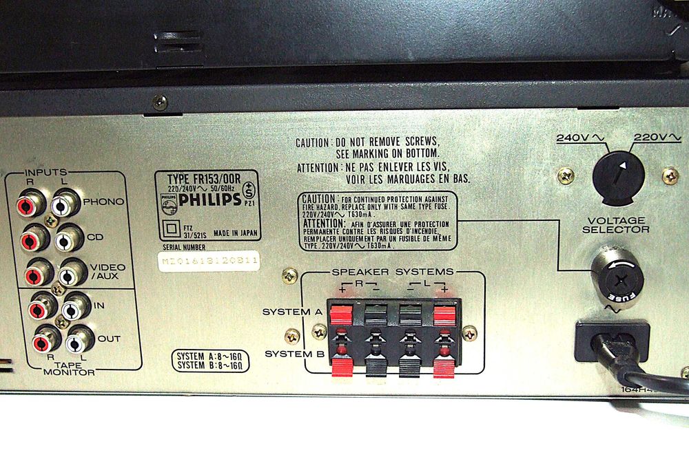 Amplificator + Tuner PHILIPS FR153, 4 x 30 W, Made in Japan, ca NOU