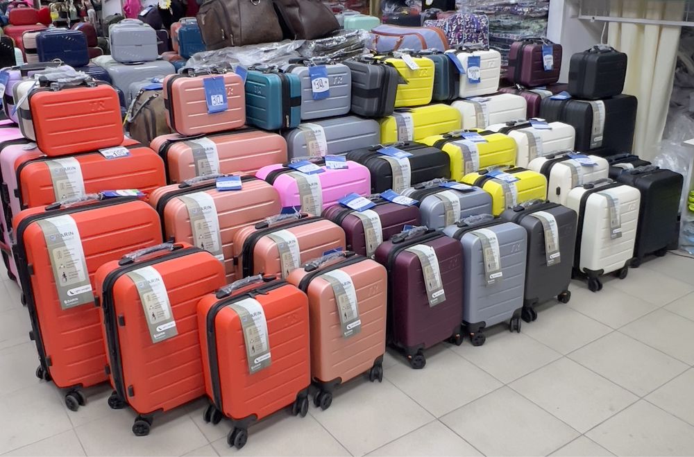 пътнически куфар+разширител 5см 5бр ABS удароустойчив 4 колела 360°