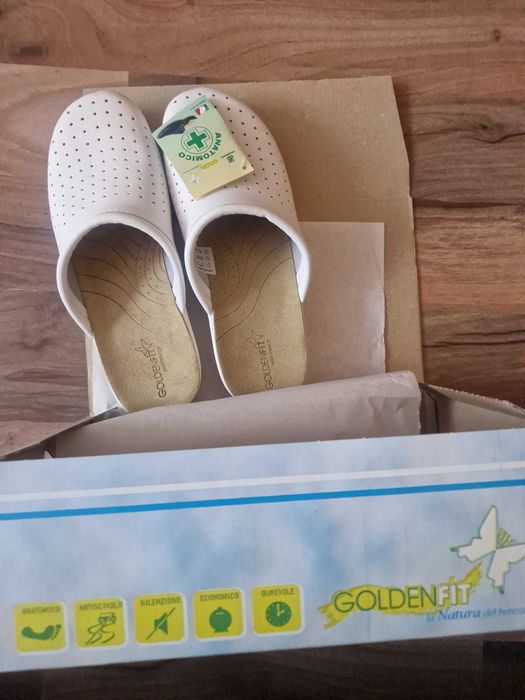 Промоция Медицински чехли от естествена кожа Golden Fit