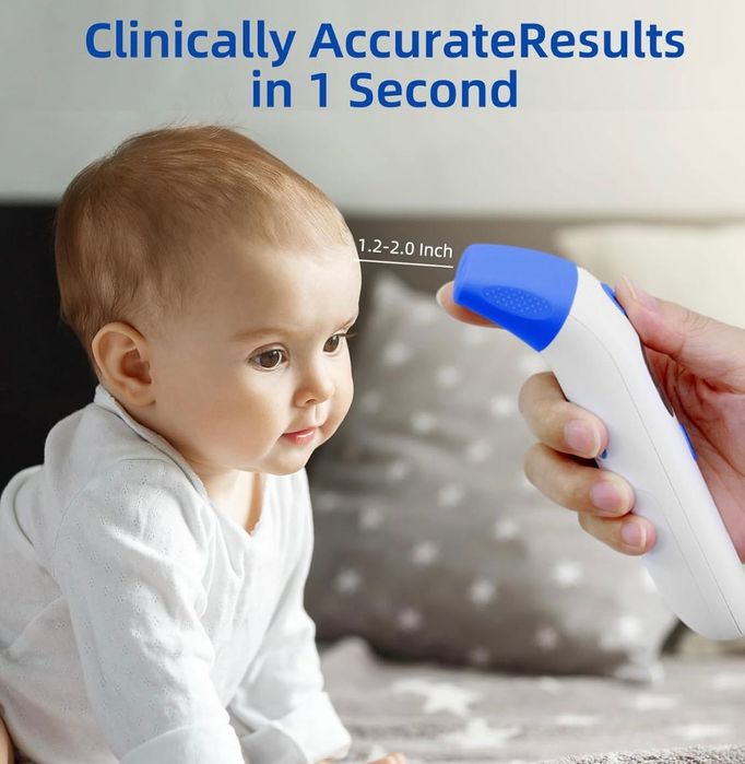 Дигитален термометър 2 в 1 – безконтактен, за чело и ухо