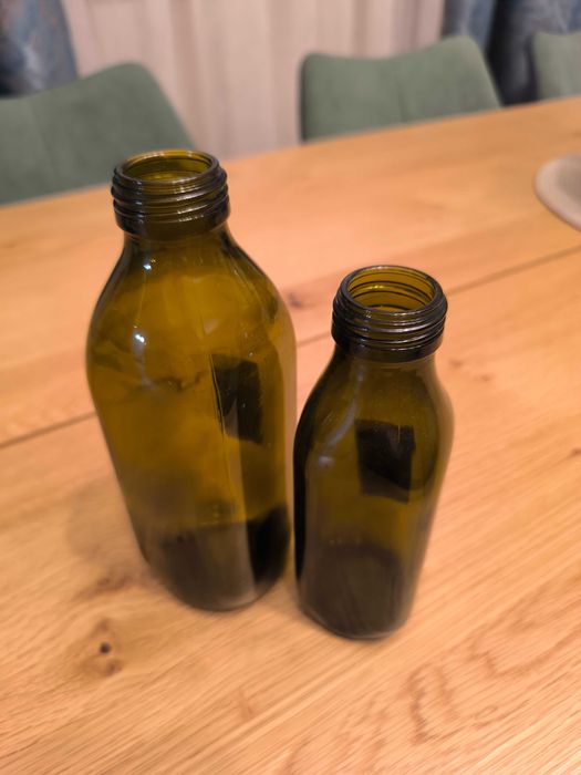 Set de 2 sticle vechi, nuanță olive