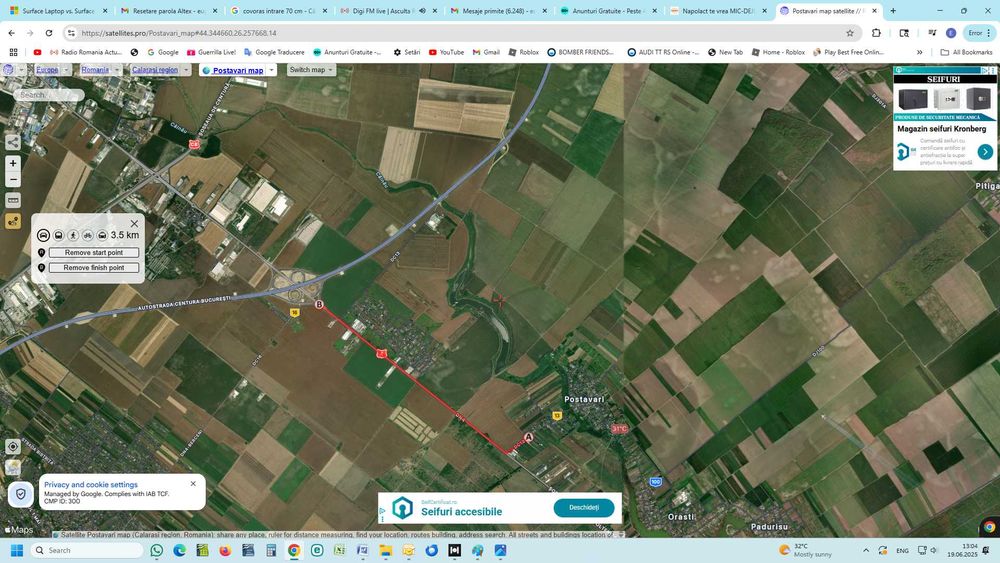 Teren intravilan  la 10 km   Bucuresti, 5000 mp