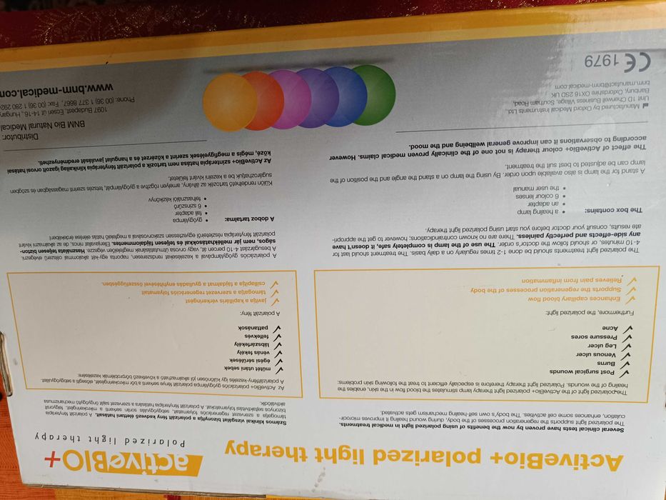 Lampa tip Bioptron lumina polarizata