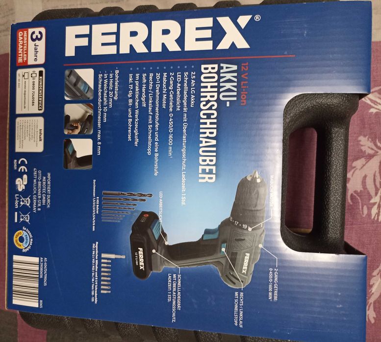 продам немецкий шуруповерт фирмы FERREX