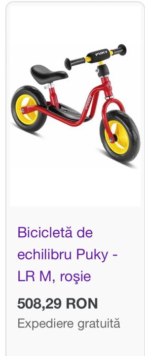 Vand bicicleta fara pedale Puky