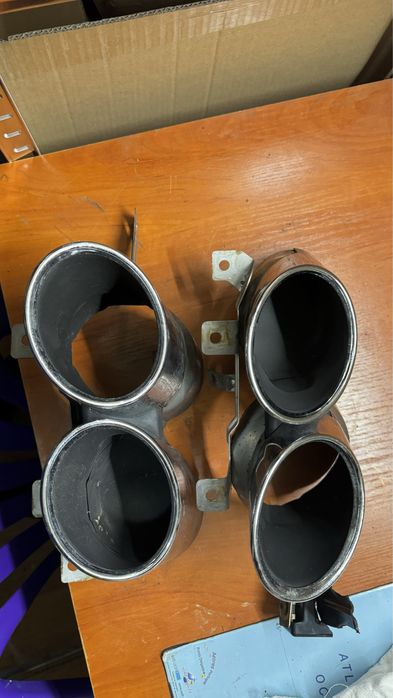 Оригинални Audi SQ8 хром накрайници стомана Active Sound генерация