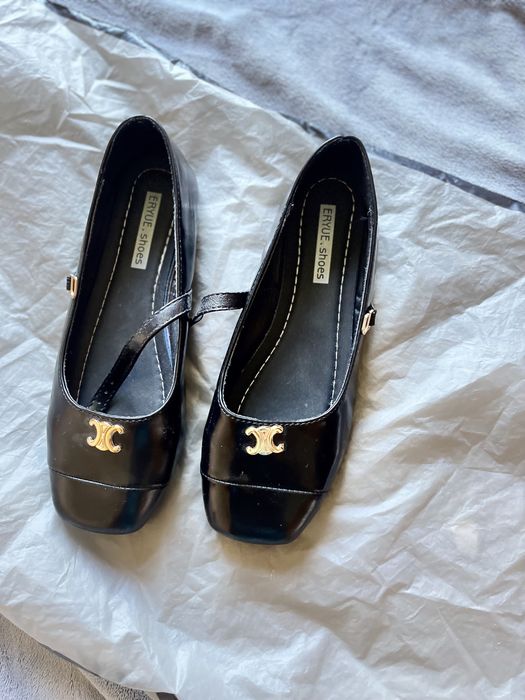 Балетки чернык с застежкой