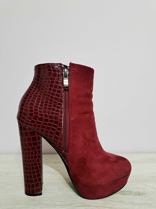 Дамски боти на ток STEFANIA - Бордо