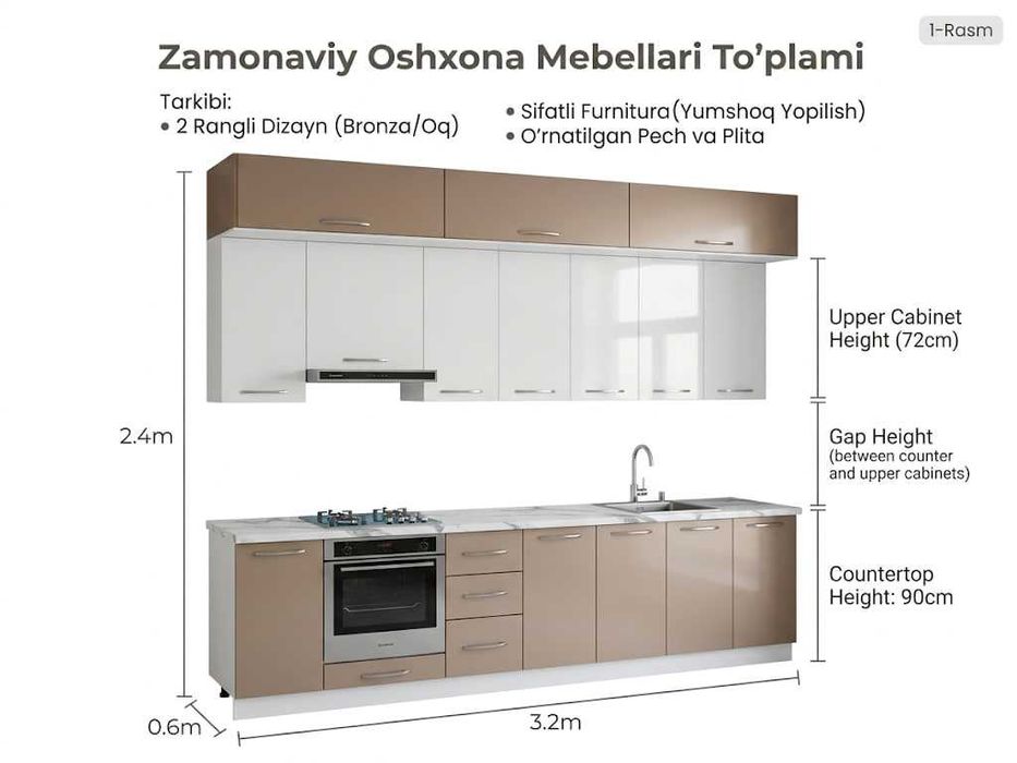 Мебел 1 метири 1700 мингдан бошлаб тахлаймих