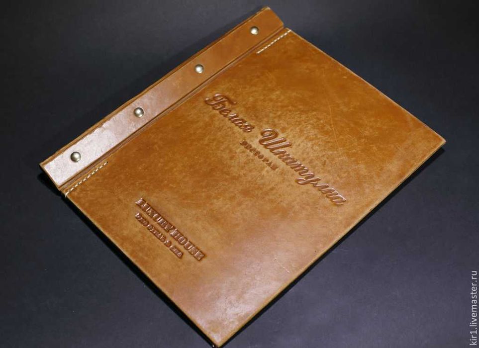 Меню обложка из зам кожа, menu, menyu