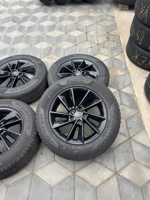 Jante Orig”Borbet R17(5x112)”Tiguan/Q3/Kodiaq/Karoq/Ateca/Vw/Seat/Skoda/Audi~Anv Noi 2024~Negre”