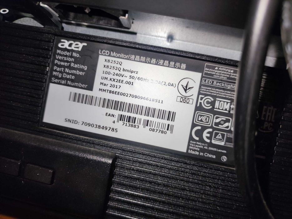 Монитор 24.5" Acer XB252Q - UM.KX2EE.001